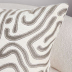 SOGA 2X 50cm Gray White Abstract Swirl Pattern Decorative Throw Pillow $ 140