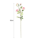 SOGA 67cm Green Glass Tall Floor Vase and 12pcs Pink Artificial Fake Flower Set