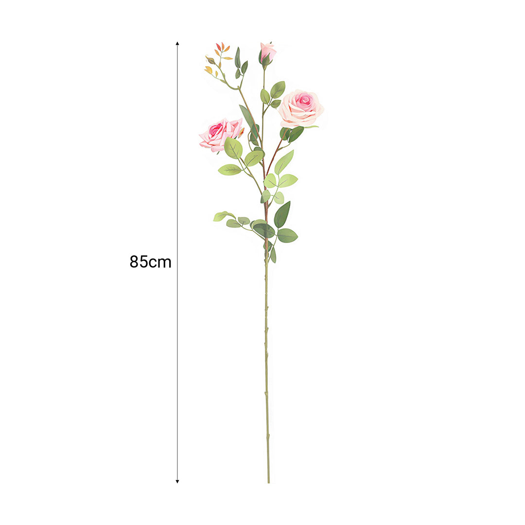 SOGA 67cm Green Glass Tall Floor Vase and 12pcs Pink Artificial Fake Flower Set