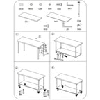 SOGA 150cm Commercial Catering Kitchen Stainless Steel Prep Work Bench Table with Wheels