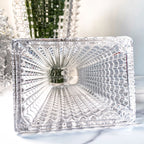 SOGA 22.5cm Handcrafted Clear Glass Vase Classic Design for Home Decor