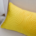 SOGA 30cm Yellow Textured Geometric Pattern Decorative Throw Pillow