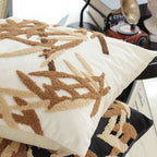 SOGA 2X 45cm Cream Brown Bamboo Leaf Botanical Embroidered Throw Pillow $ 118