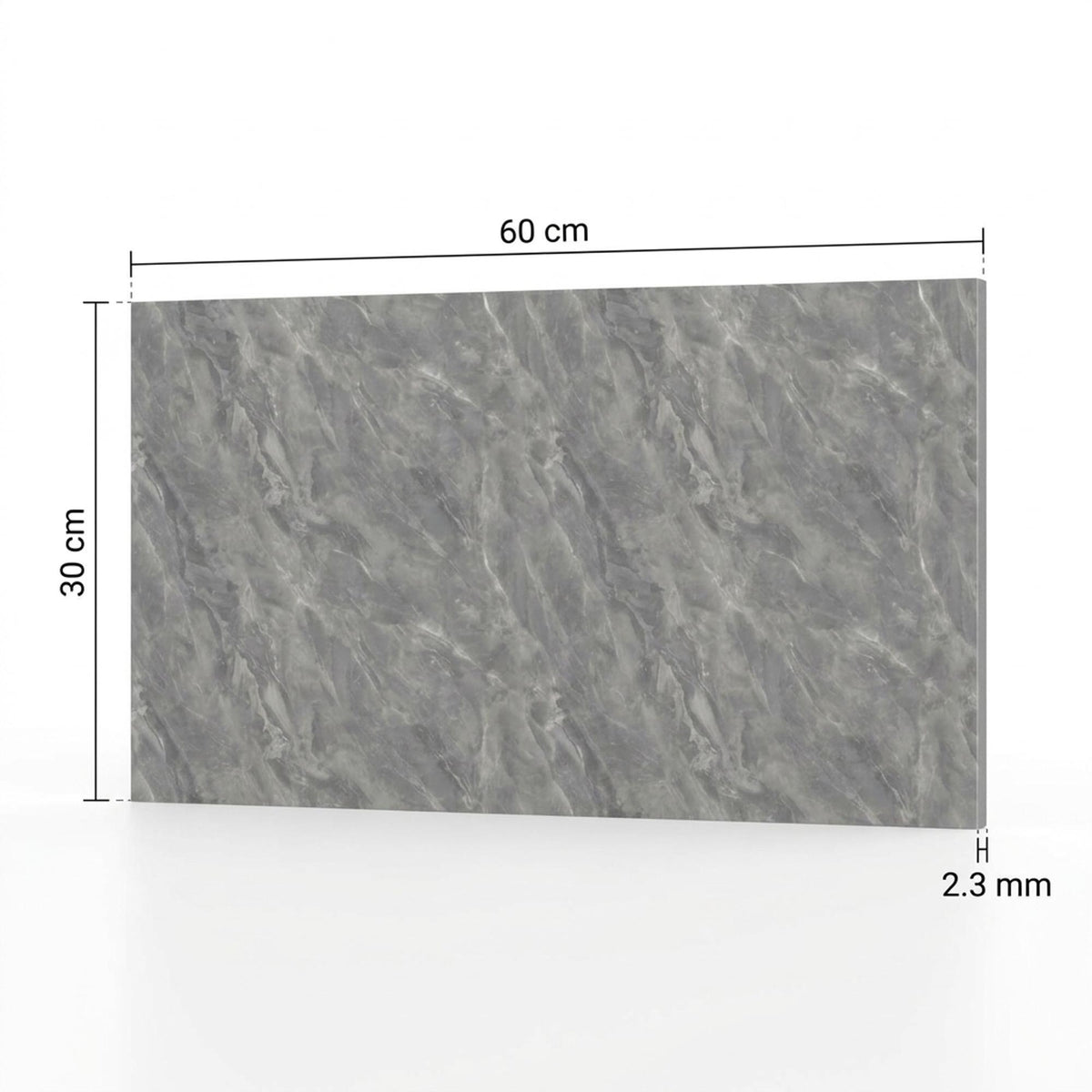 SOGA Peel & Stick Floor and Wall Tiles 30 x 60cm 10 Pack Grey Faux Marble