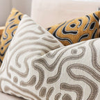 SOGA 2X 30cm Gray White Abstract Swirl Pattern Decorative Throw Pillow $ 140