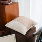 SOGA 50cm Modern Beige Color Block Textured Decorative Throw Pillow