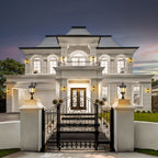 Vintage Lantern 6X 62cm Wall Light Elegant Aluminum & Glass Design Classic Outdoor Lighting Rustic Vintage Style