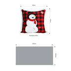 SOGA Christmas Bundle – 2 Red Snowman Holiday Pillow & Burgundy Striped Cozy Throw Blanket $ 136