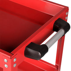 SOGA 2 Tier Tool Storage Cart Portable Service Utility Heavy Duty Mobile Trolley Red