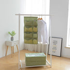 SOGA 2X Green Double Sided Hanging Storage Bag Underwear Bra Socks Mesh Pocket Hanger Home Organiser