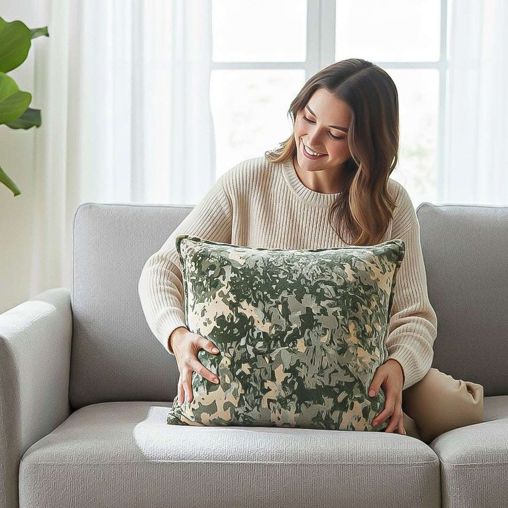 SOGA 2X 50cm Green Gold Crushed Velvet Decorative Throw Pillow $ 129