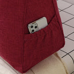 SOGA 120cm Rose Red Triangular Wedge Bed Pillow Headboard Backrest Bedside Tatami Cushion Home Decor