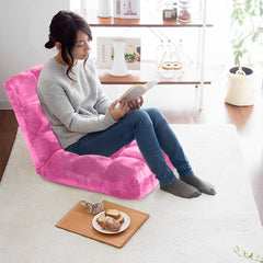 SOGA 4X Floor Recliner Folding Lounge Sofa Futon Couch Folding Chair Cushion Light Pink