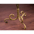 SOGA 85cm European Clear Glass Floor Home Decor Flower Vase with Tall Metal Stand