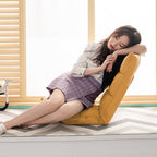 SOGA 2X Blue Lounge Recliner Lazy Sofa Bed Tatami Cushion Collapsible Backrest Seat Home Office Decor