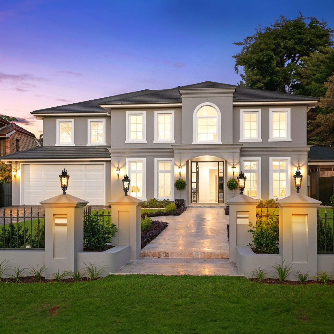 Vintage Lantern 2X 63.5cm Outdoor Post Lantern Light Classic Charm Elegant Patio Antique Inspired Outdoor Lighting