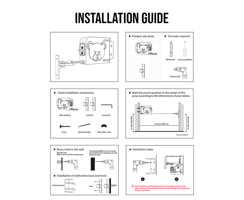 SOGA 160mm Suction-Mounted Retractable Clothes Drying Rack - White