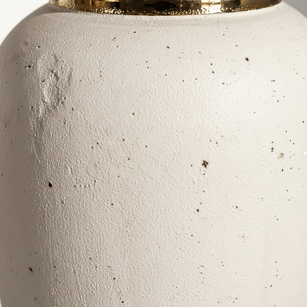 SOGA 30x19cm Plain White Medium Ceramic Flower Vase Elegant Living Room Home Decor