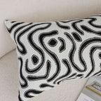 SOGA 2X 30cm Black White Abstract Swirl Pattern Decorative Throw Pillow $ 140