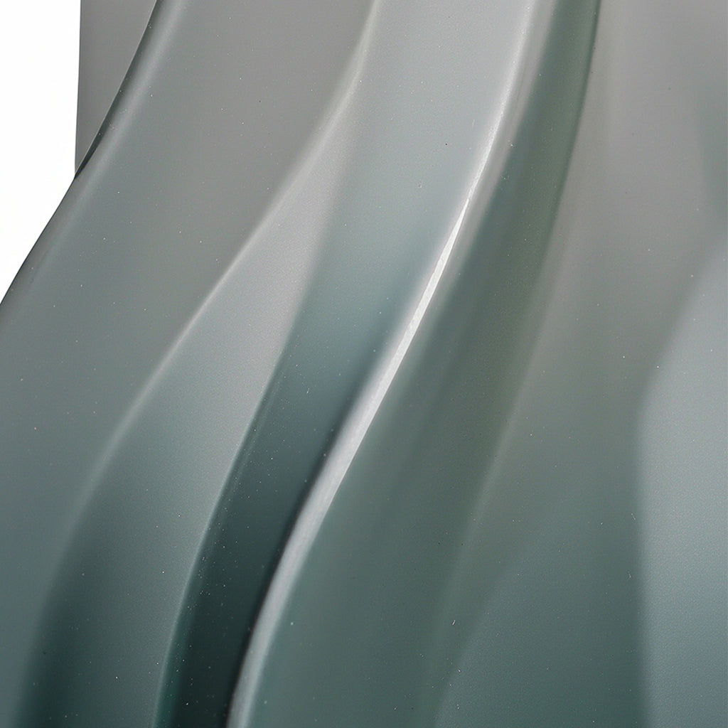 SOGA 32cm Glass Vase Blue with Beautiful glass Bubble Texture Art Vases