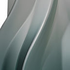 SOGA 32cm Glass Vase Blue with Beautiful glass Bubble Texture Art Vases