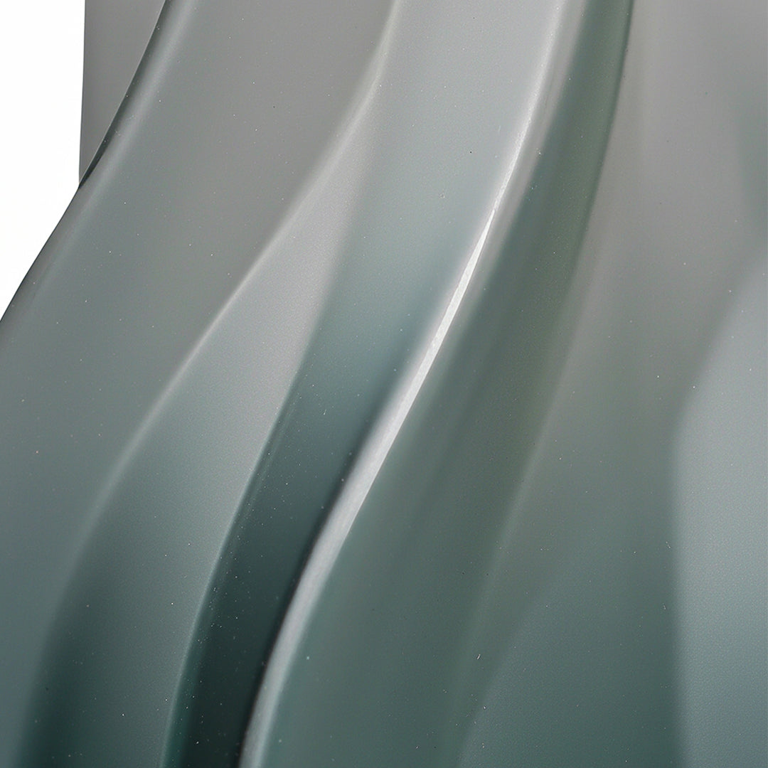 SOGA 32cm Glass Vase Blue with Beautiful glass Bubble Texture Art Vases