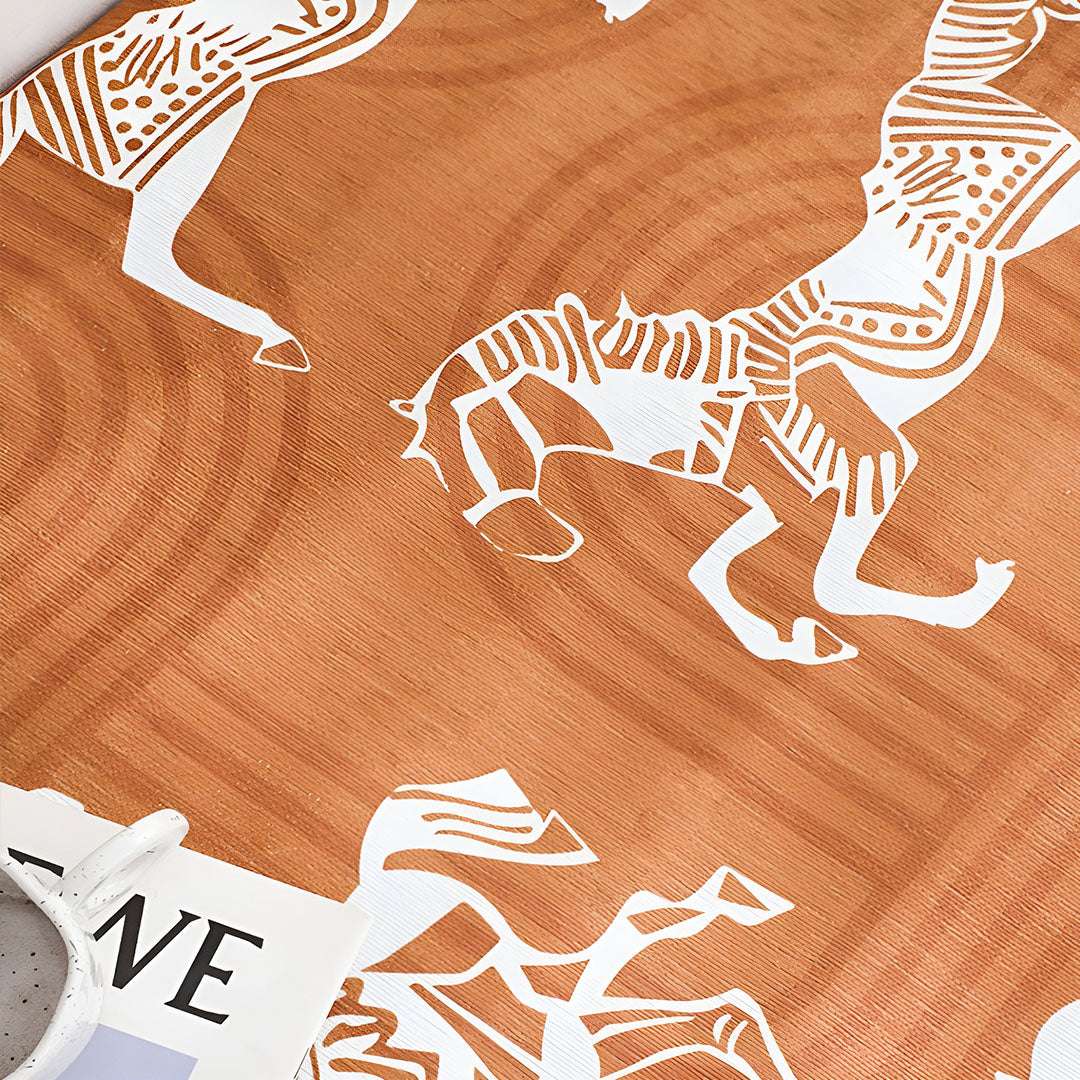 SOGA Three-Seater Orange Horse Print 90x210cm Throw Blanket Sofa Cover $ 125