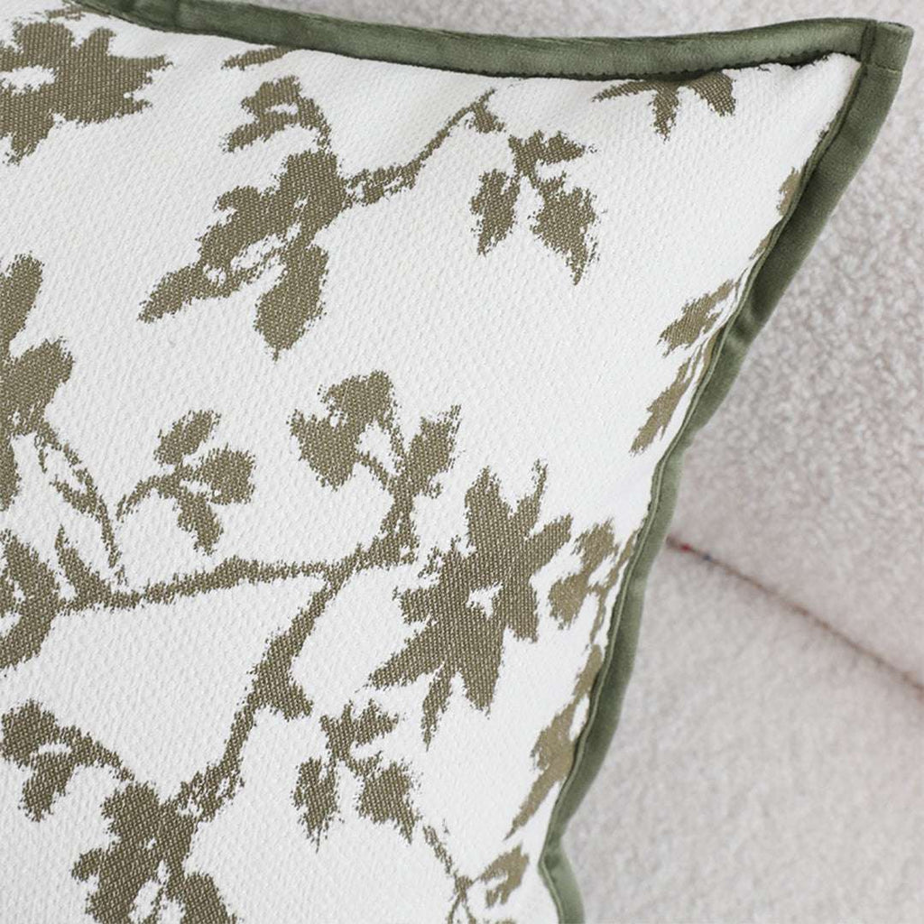 SOGA 2X Floral Cushion 45cm White Green Leaf Botanical Pattern Decorative Throw Pillow $ 129