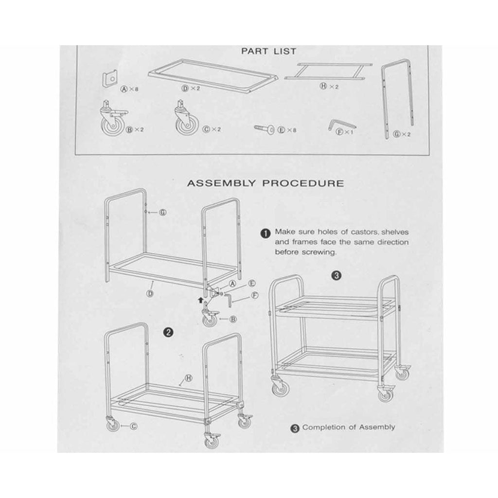 SOGA 2X 2 Tier 75x40x84cm Stainless Steel Drink Wine Food Utility Cart Small