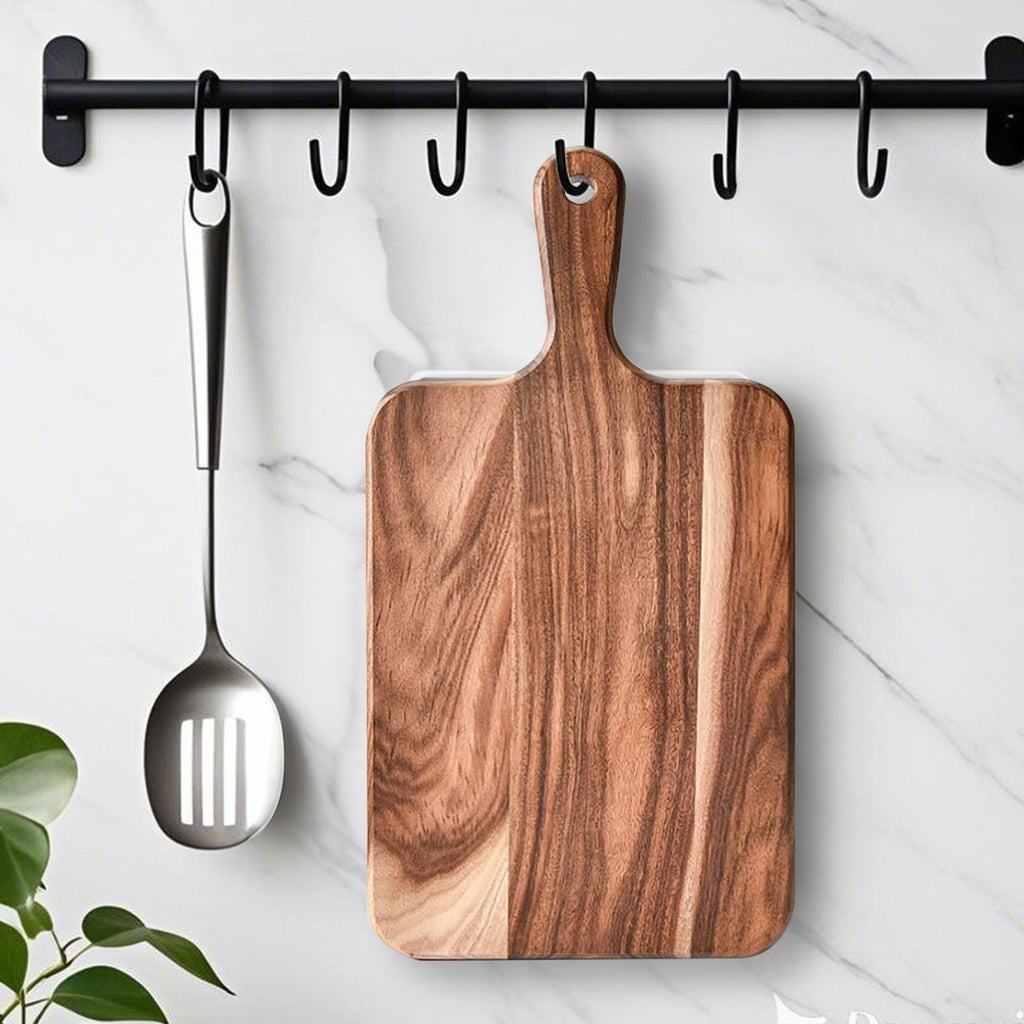 SOGA 32cm Rectangular Premium Wooden Acacia Cutting Board Paddle Kitchen