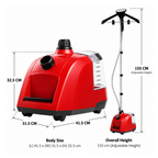 SOGA 2X Garment Steamer Portable Cleaner Steam Iron 80MINS Red