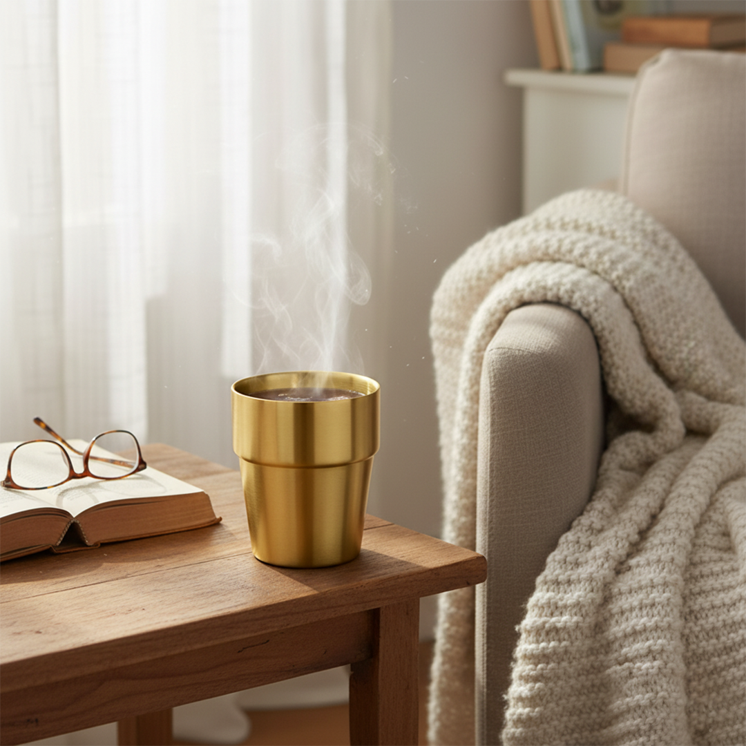 SOGA 175ml Stainless Steel Cups Set of 6 Reusable Durable Gold Drinking Tumblers $ 44