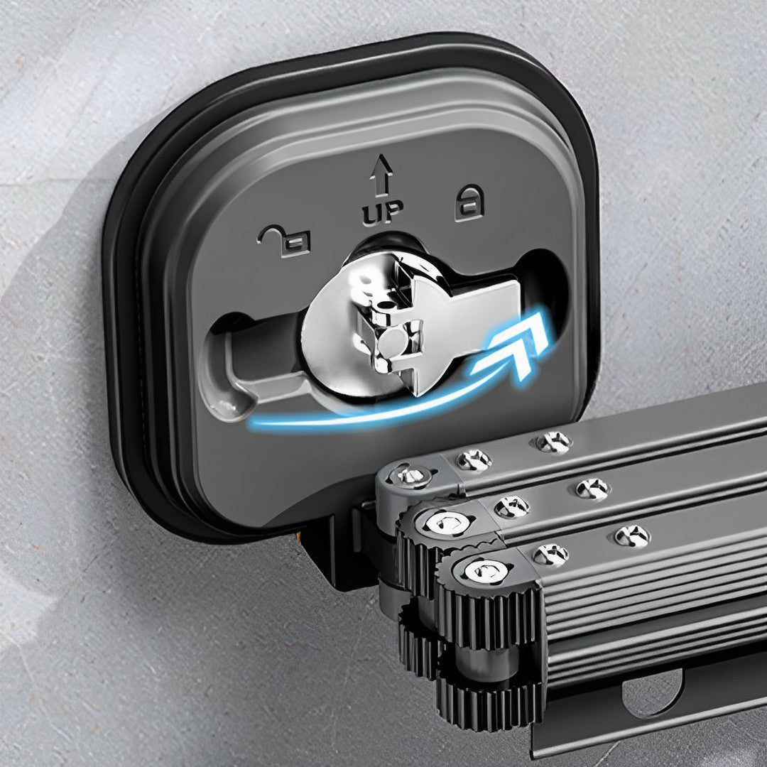 SOGA 2X 127.5cm Suction-Mounted Retractable Clothing Drying Rack Foldable Hanger