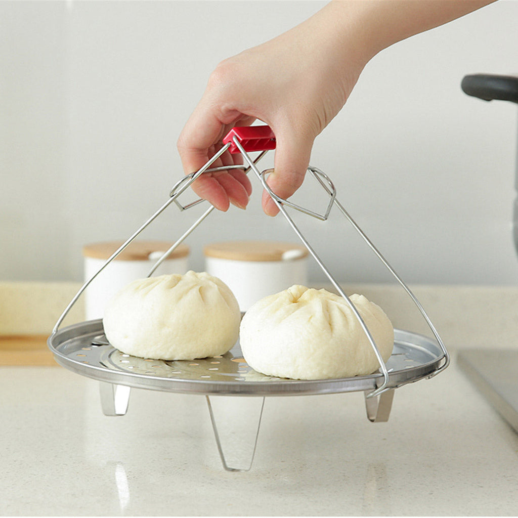 SOGA 43cm Stainless Steel Steamer Insert Stock Pot Steaming Rack Stockpot Tray