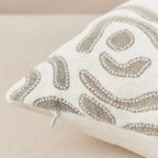 SOGA 2X 50cm Gray White Abstract Swirl Pattern Decorative Throw Pillow $ 140