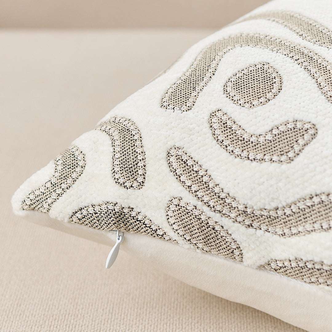 SOGA 2X 50cm Gray White Abstract Swirl Pattern Decorative Throw Pillow $ 140