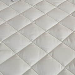 SOGA 2X White 138cm Wide Cross-Hatch Mattress Cover Thick Quilted Stretchable Bed Spread Sheet Protector with Pillow Covers