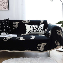 SOGA 2X Black Cream Animal Print Throw Blanket 130x180cm Acrylic $ 189