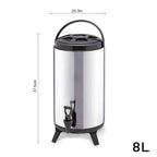 SOGA 8L Portable Insulated Cold/Heat Coffee Tea Beer Barrel Brew Pot With Dispenser