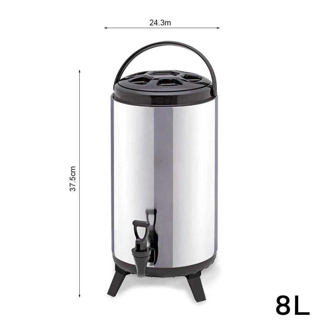 SOGA 8L Portable Insulated Cold/Heat Coffee Tea Beer Barrel Brew Pot With Dispenser