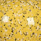 SOGA 21x22cm Yellow with White Mini Floral Small Ceramic Flower Vase Elegant Living Room Home Decor