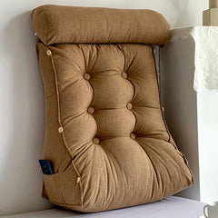 SOGA 45cm Khaki Triangular Wedge Lumbar Pillow Headboard Backrest Sofa Bed Cushion Home Decor