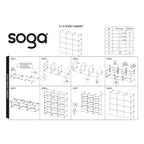 SOGA 7 Tier 3 Column White Shoe Rack Organizer Sneaker Footwear Storage Stackable Stand Cabinet Portable Wardrobe with Cover