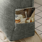 SOGA 100cm Light Grey Triangular Wedge Bed Pillow Headboard Backrest Bedside Tatami Cushion Home Decor