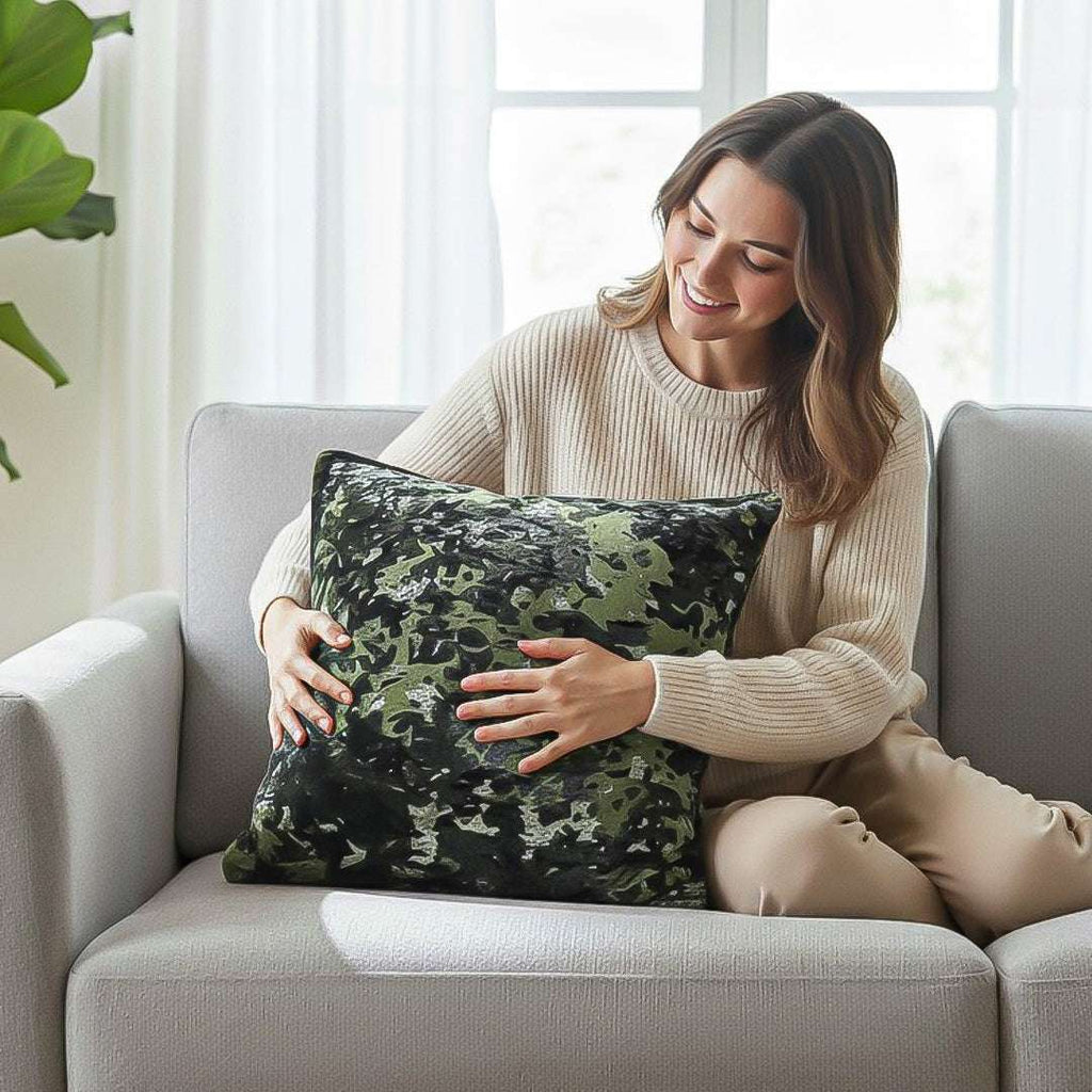 SOGA 2X 50cm Forest Green Crushed Velvet Decorative Throw Pillow $ 129