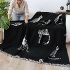 SOGA One-seater Black Sofa Cover Leopard Print 130x180cm Polyester $ 79