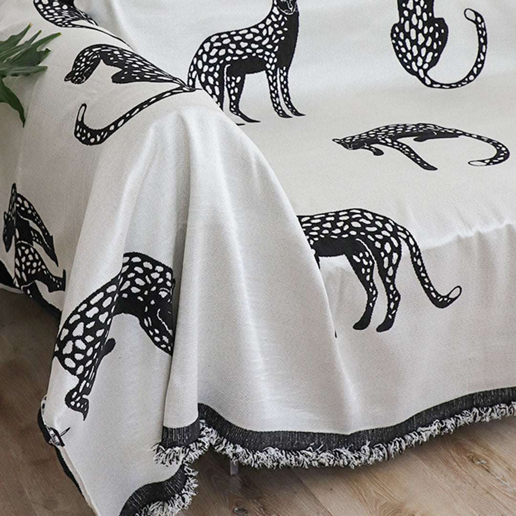 SOGA Two-seater White Sofa Cover Leopard Print 180x260cm Polyester $ 102