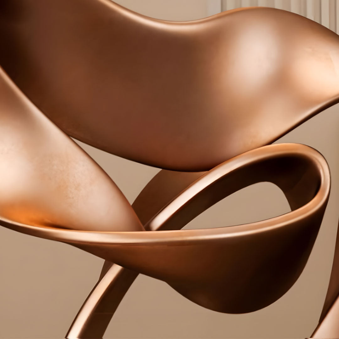 SOGA 45cm Bronze Ribbon Sculpture