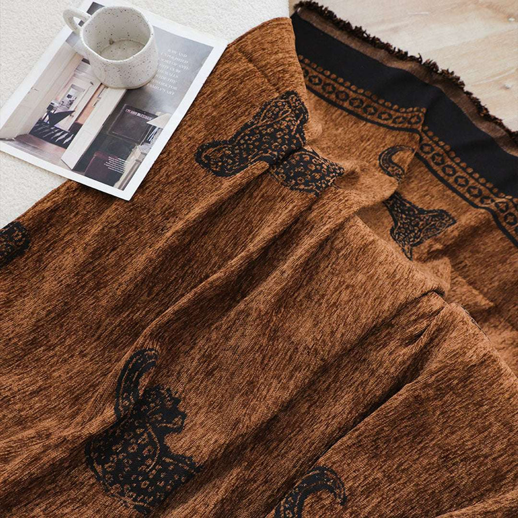 SOGA One-seater Brown Sofa Cover Leopard Print 130x180cm Polyester $ 88