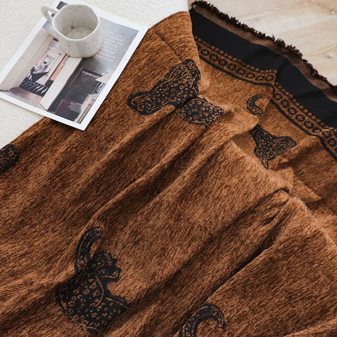 SOGA One-seater Brown Sofa Cover Leopard Print 130x180cm Polyester $ 88